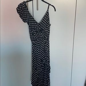 Sandro polka dot tencel dress